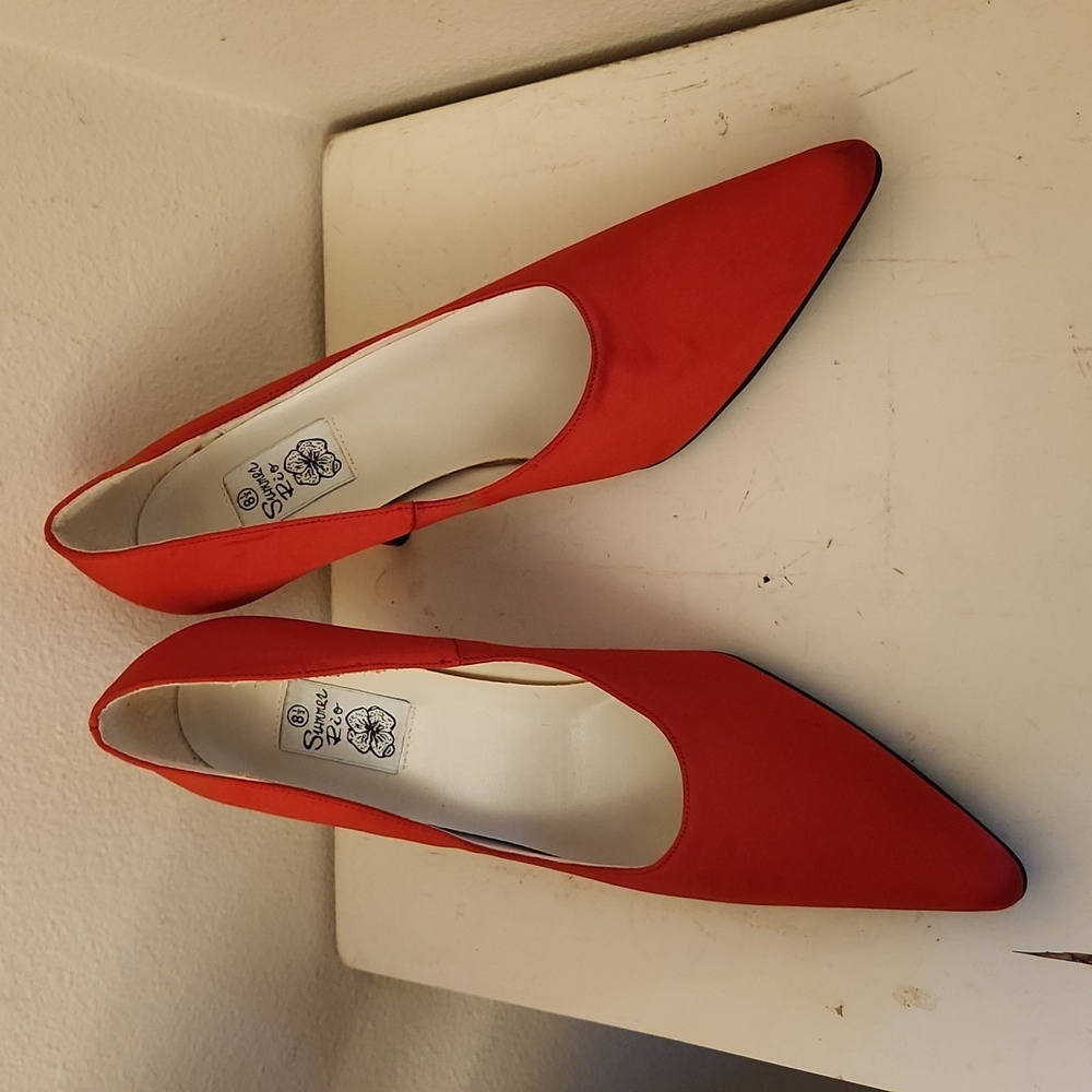 ♤ Summer Rio Bright Red Heels